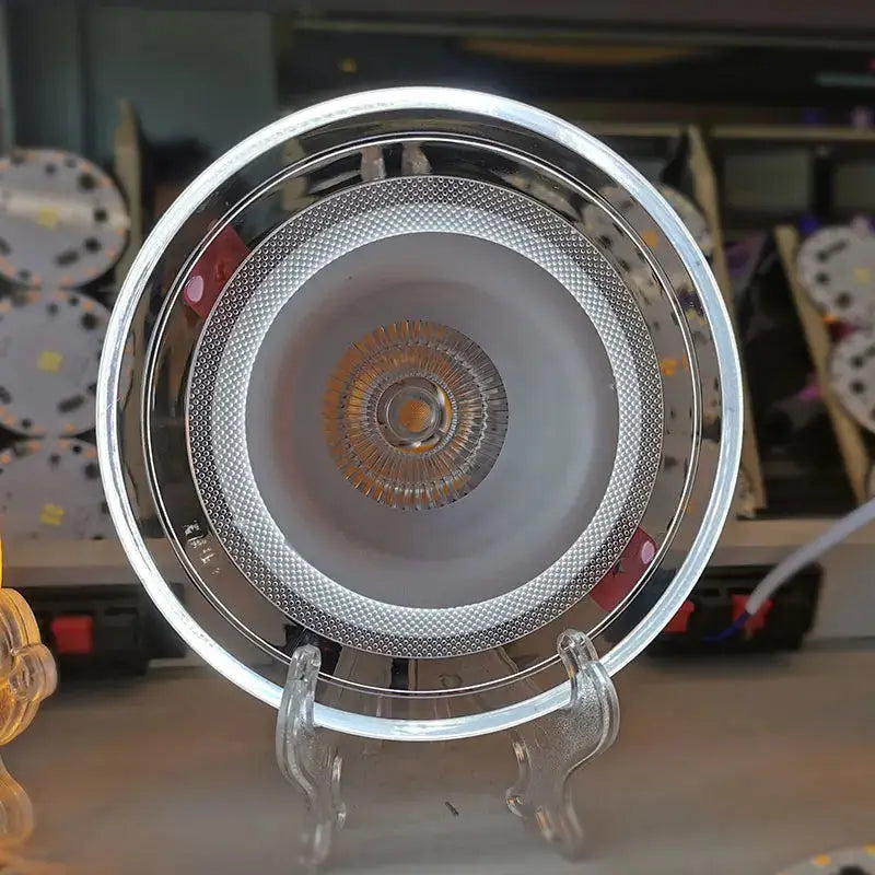 Simples Market LED downlight, chrome ring, recessed ceiling spotlight, 9W, 3-color switchable