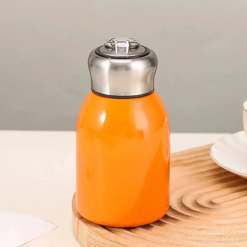 New High Value Mini Chubby Big Belly Cup 304 Stainless Steel Vacuum Thermos Cup With Portable Carrying Ring For Women