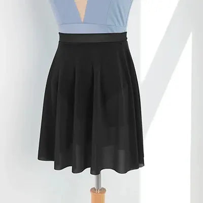 EleganceDance Women Soft Mesh Ballet Skirt Black Elastic Waistband Secure Fit Breathable Dance Wear