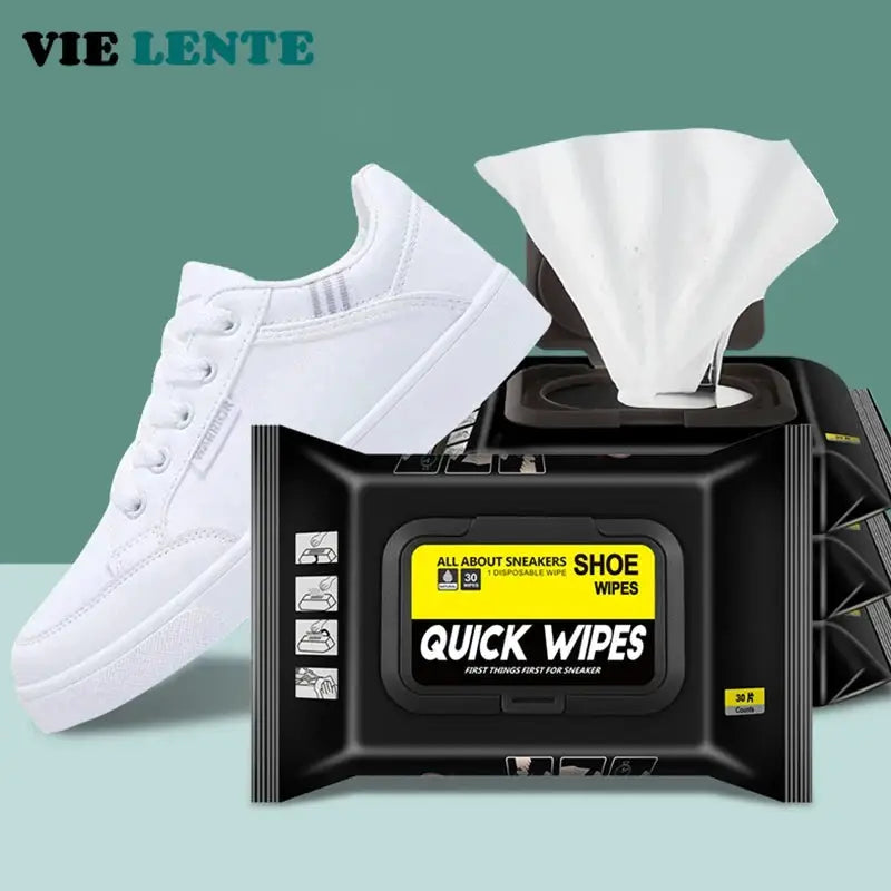 Disposable Shoes Cleaning Wipes 12Pcs Or 30Pcs Portable White Sneaker Cleaning Quick Wet Wipes VIE LENTE