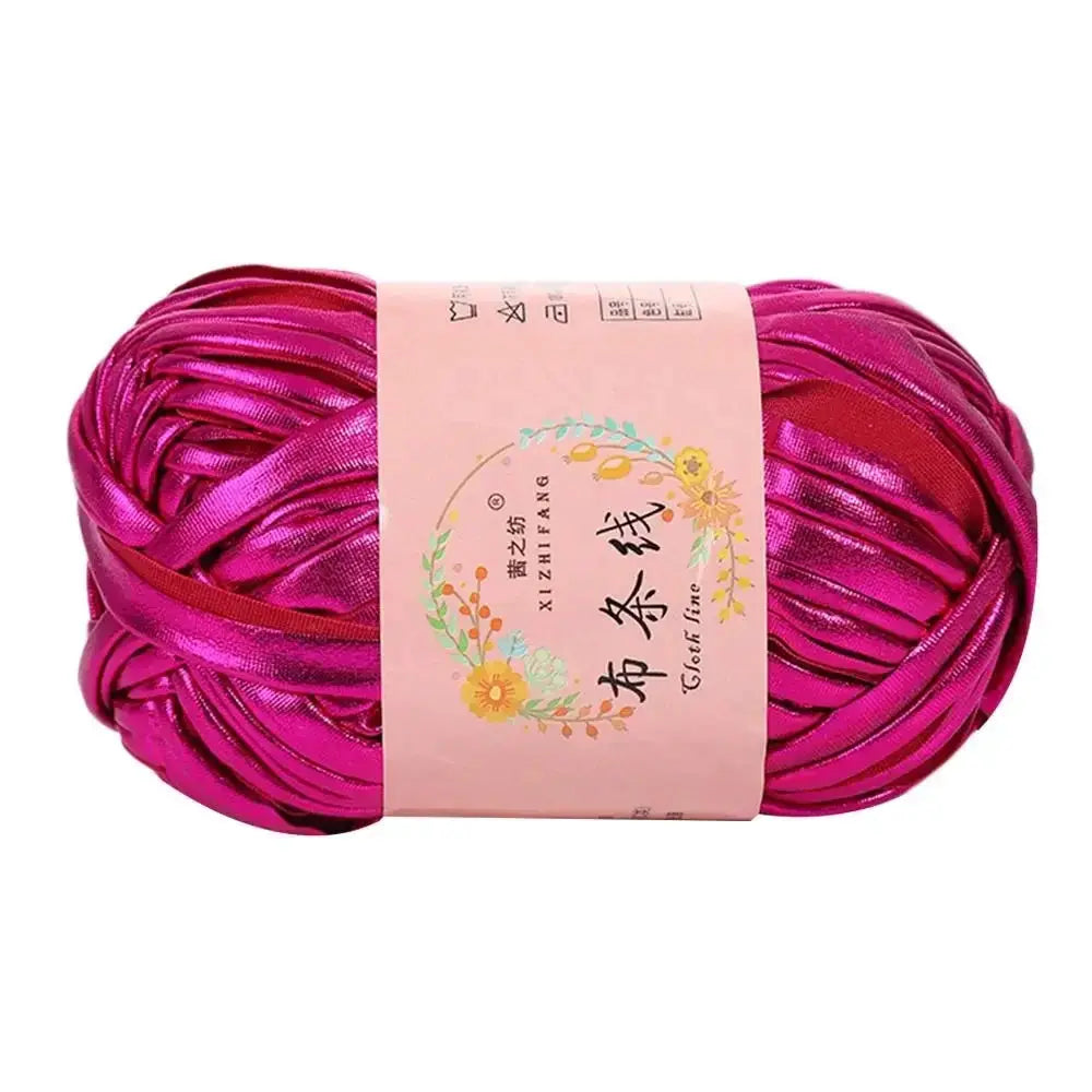 Imitation Leather Crochet Yarn With Magic Color Shine for DIY Sewing and Hand Knitting Ideal for Cushions and Home Decor
