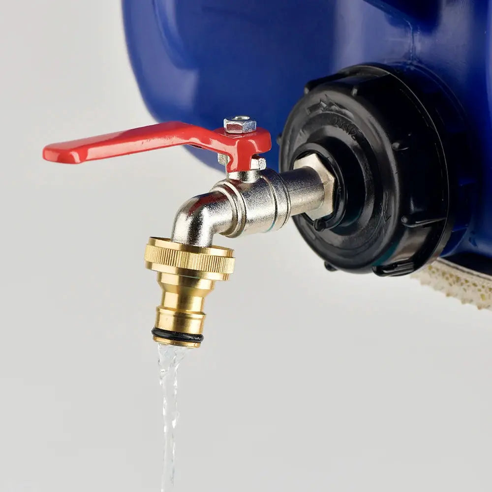 IBC Tank Tap Adapter S60x6 Coarse Thread To 16mm Quick Connect Brass Alloy Replacement Valve Garden Home Fitting Faucet