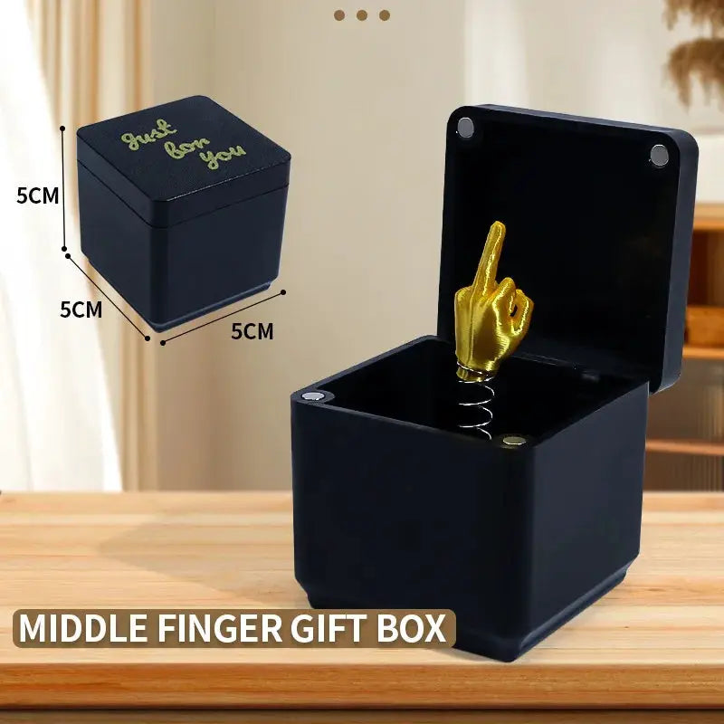 Christmas Gag Gift Middle Finger In A Box Office Desk Prank Novelty Gift 2026 White Elephant Gift