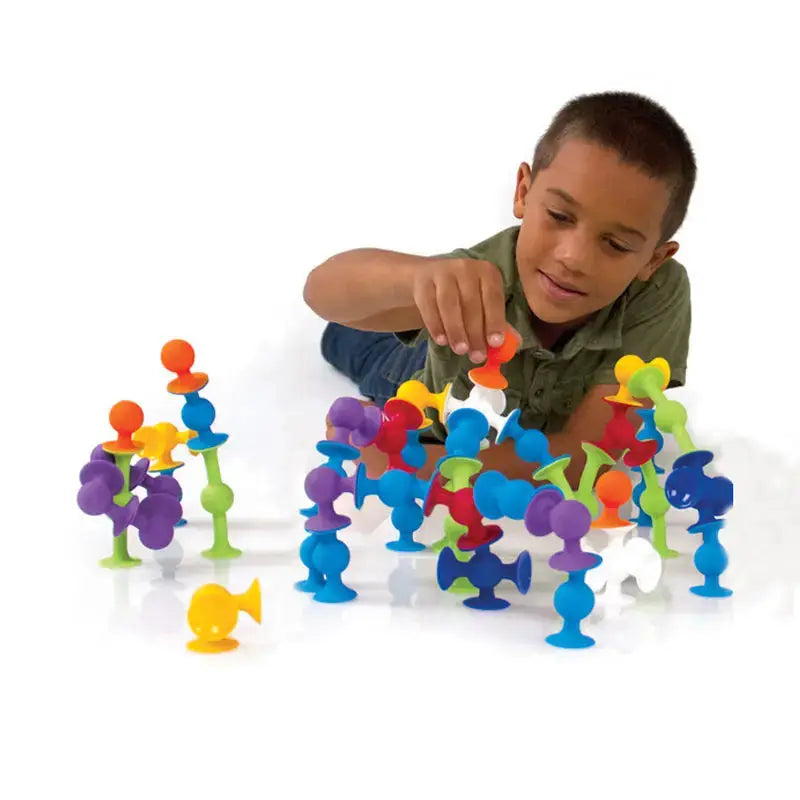 19 Pcs Sucker Suction Cup Building Block Toys Set For Kids Ages 3 6 Silicone Construction Educational Toy