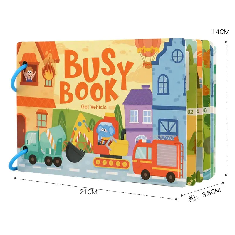 Montessori Quiet Book Kids Puzzle Word Recognition Early Education Toy Book With Stickers Learning Activities