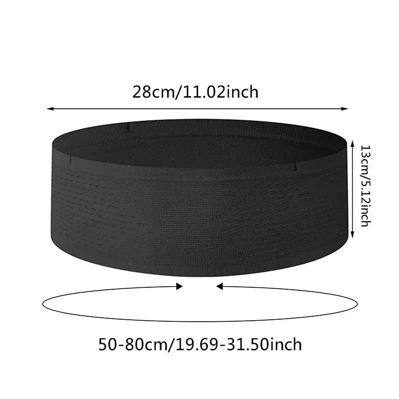 Seamless Invisible Running Waist Belt Bag Portable Lightweight Unisex Phone Carry Bag For Running Cycling And Gym
