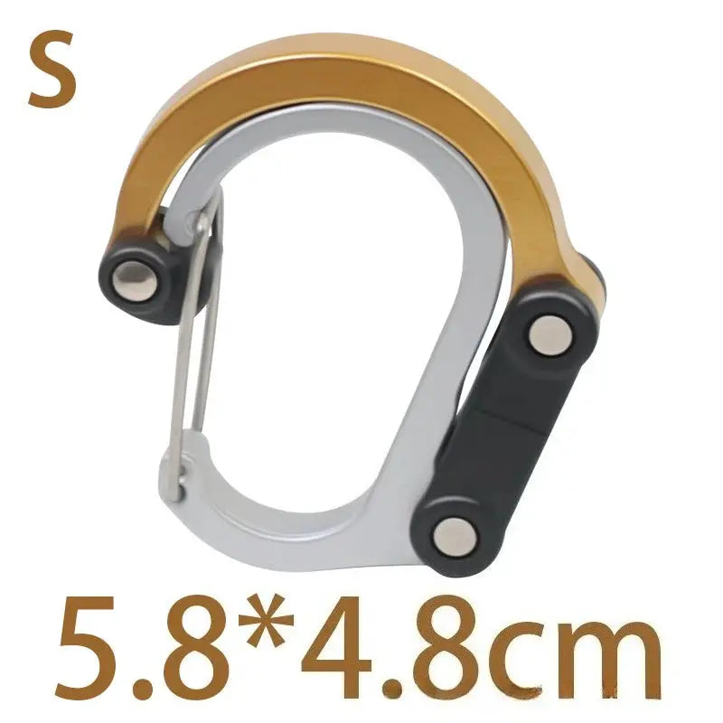 Camping Gear Clip Carabiner With Rotating Hook Non Locking Strong Clip For Hiking Fishing Travel Backpack