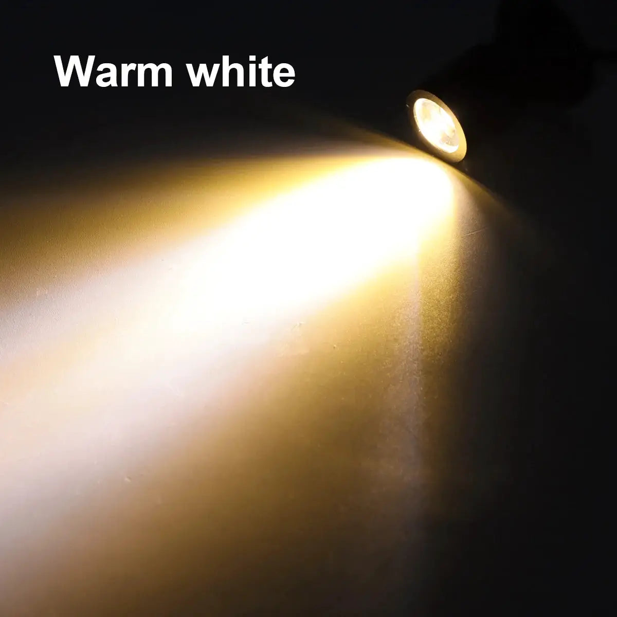 Surface-mounted mini USB 1W LED spot light, warm white, rotatable for cabinets, shelves, or displays