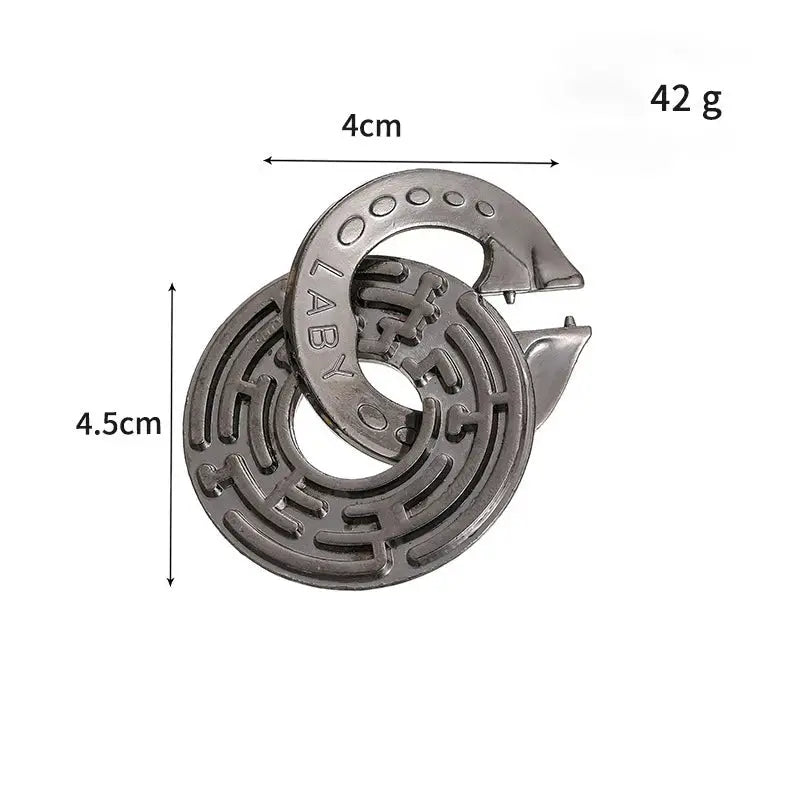 Lock Puzzles Classic IQ Metal Brain Teaser Baffling Puzzle Game Toy for Children and Adults Gift