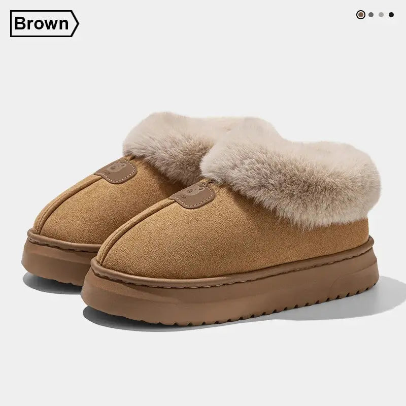 CozyNest Fleece Lined Winter Slippers for Men and Women Ankle Coverage Thick EVA Sole for Indoor Outdoor Warmth