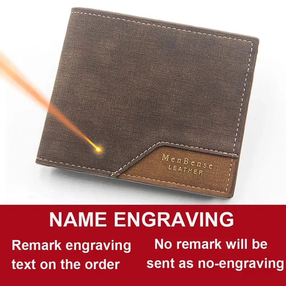 Wallet by MenBense Leather: brown frosted leather with tan corner accent panel