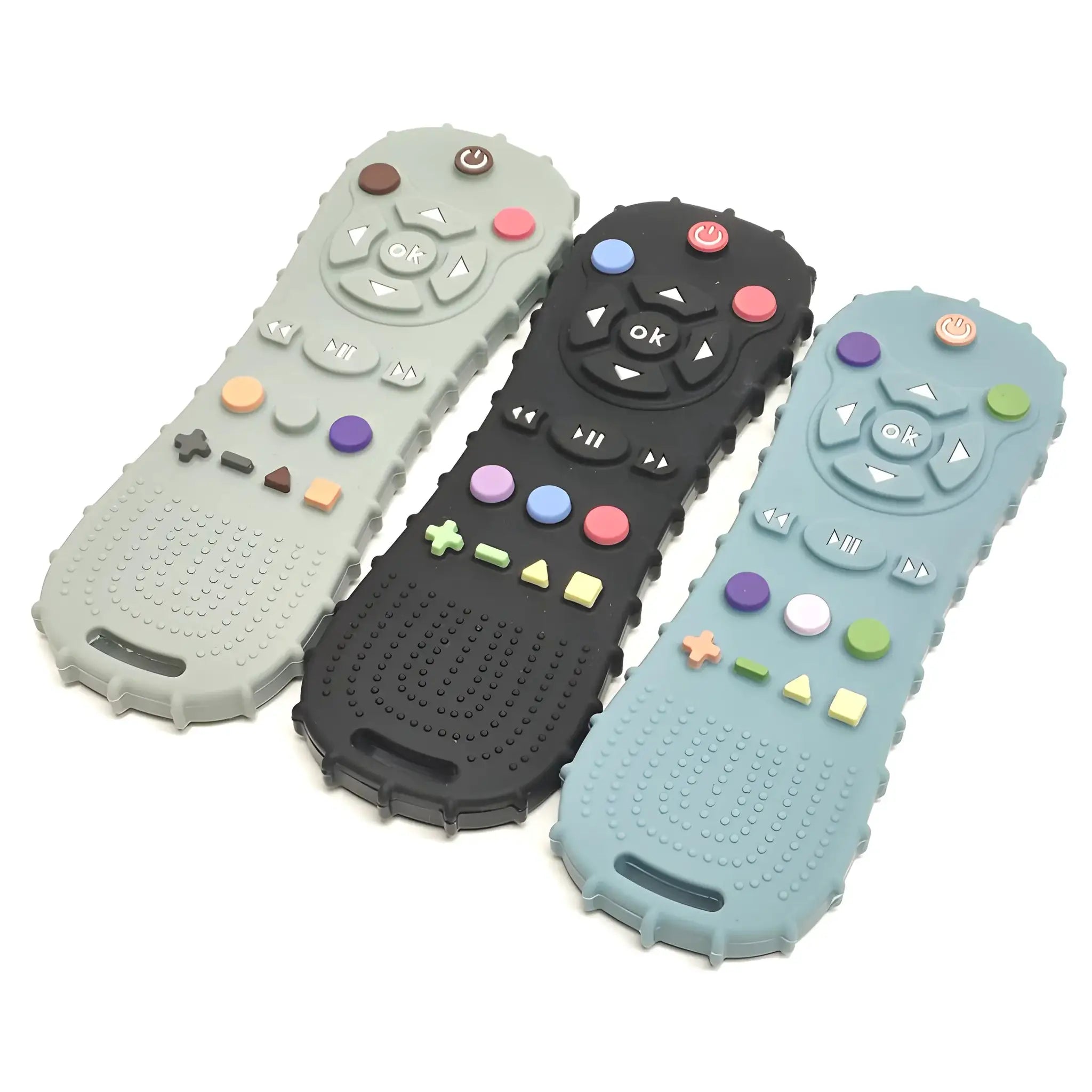 Remote Control Style Baby Teether Silicone Teething Toy Pacifier Bracelet 1 To 3 Pieces