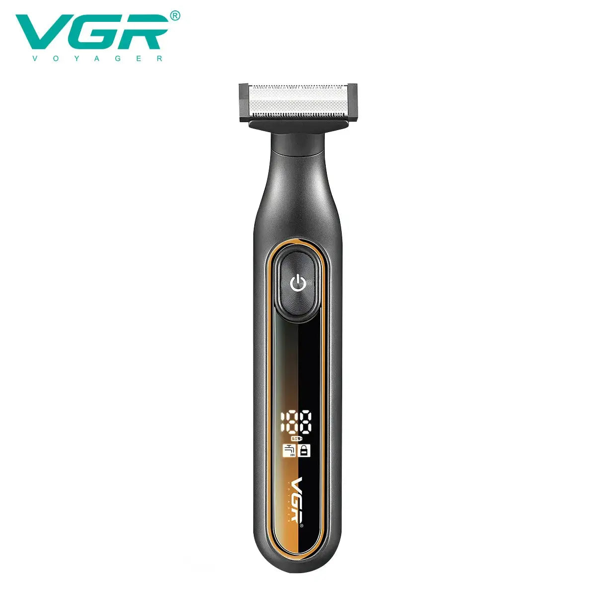 VGR 360 hair trimmer, black with gold trim, rechargeable waterproof