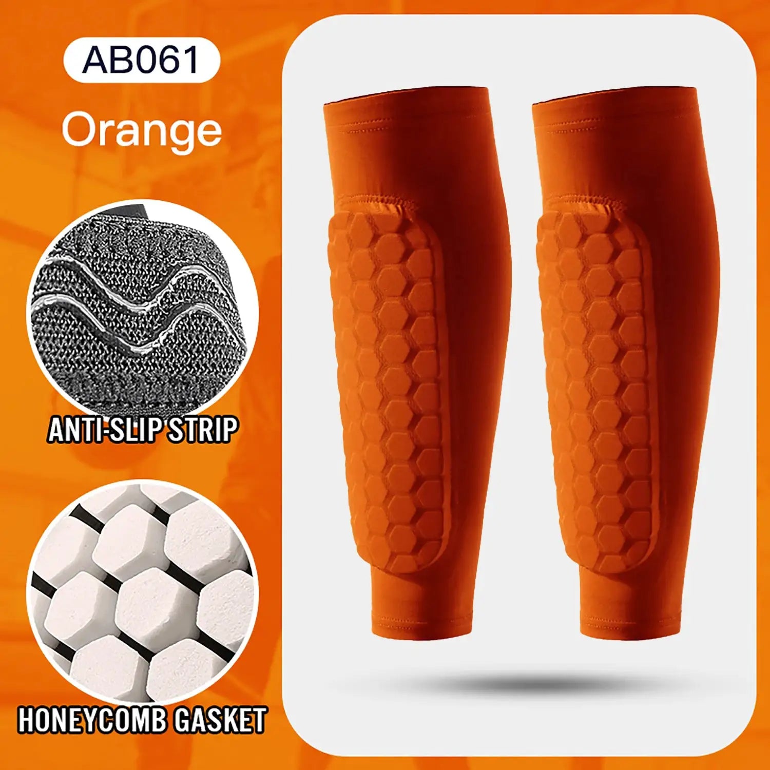 1Pcs Football Shin Guard Socks Sleeves With Foam Padding Calf Compression Sleeve Honeycomb Pads For Soccer Equipment