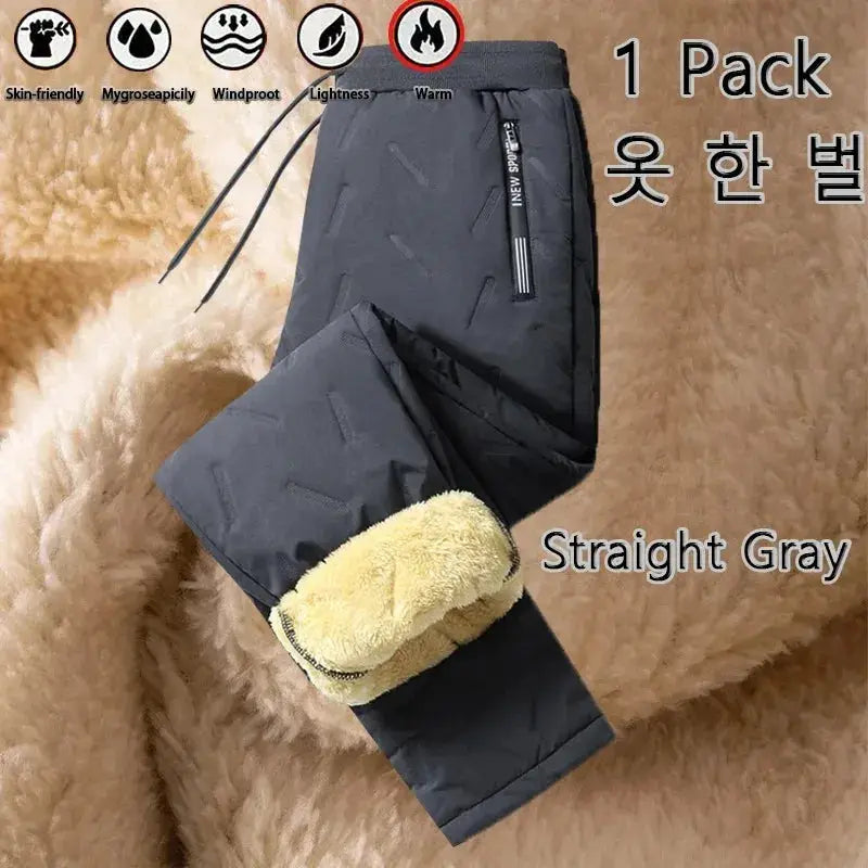 Women Winter Fleece Sweatpants With Plush Lambswool Lining Thermal Insulated Windproof Waterproof Warm Outerwear