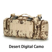 Multifunctional tactical waist and chest bag in Desert Digital Camo design, perfect for outdoor adventures.