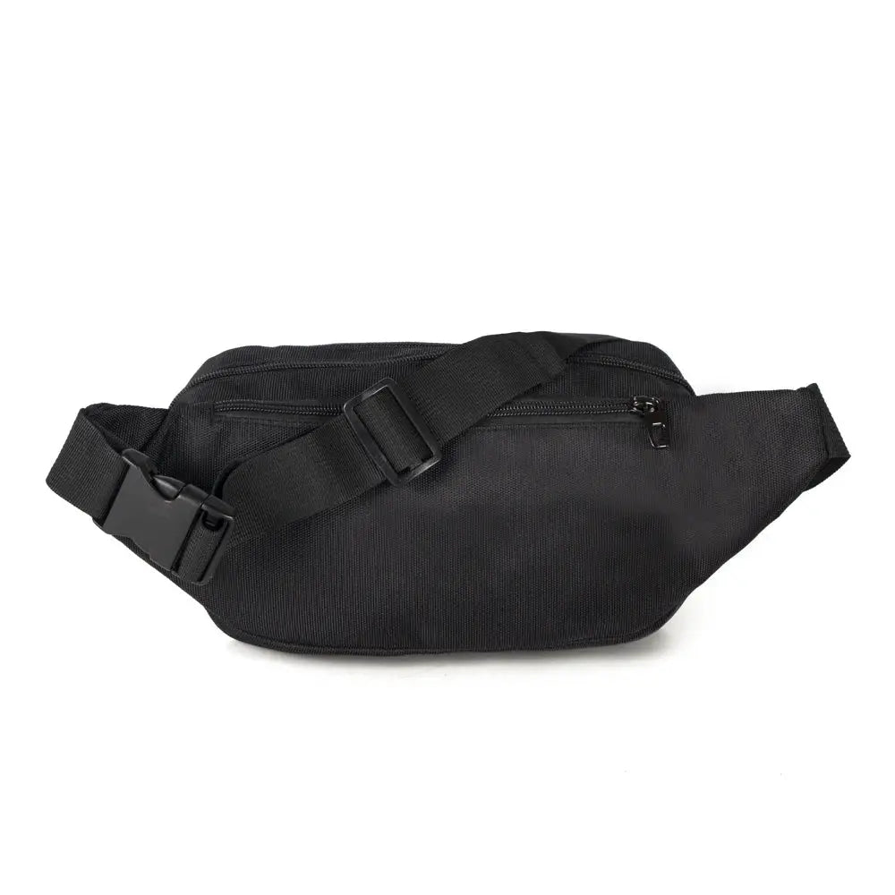 Simples Market waist pack fanny bag, black waterproof belt bum bag with adjustable strap