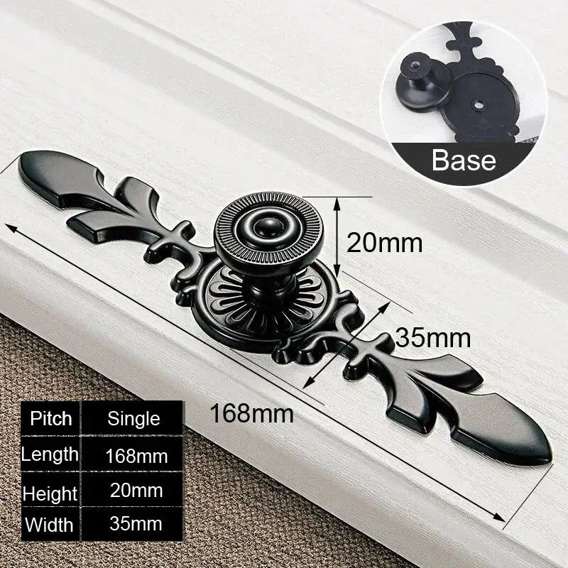 Black Aluminum Cabinet Knobs And Handles For Kitchen And Furniture Drawer Pulls Cupboard Handles