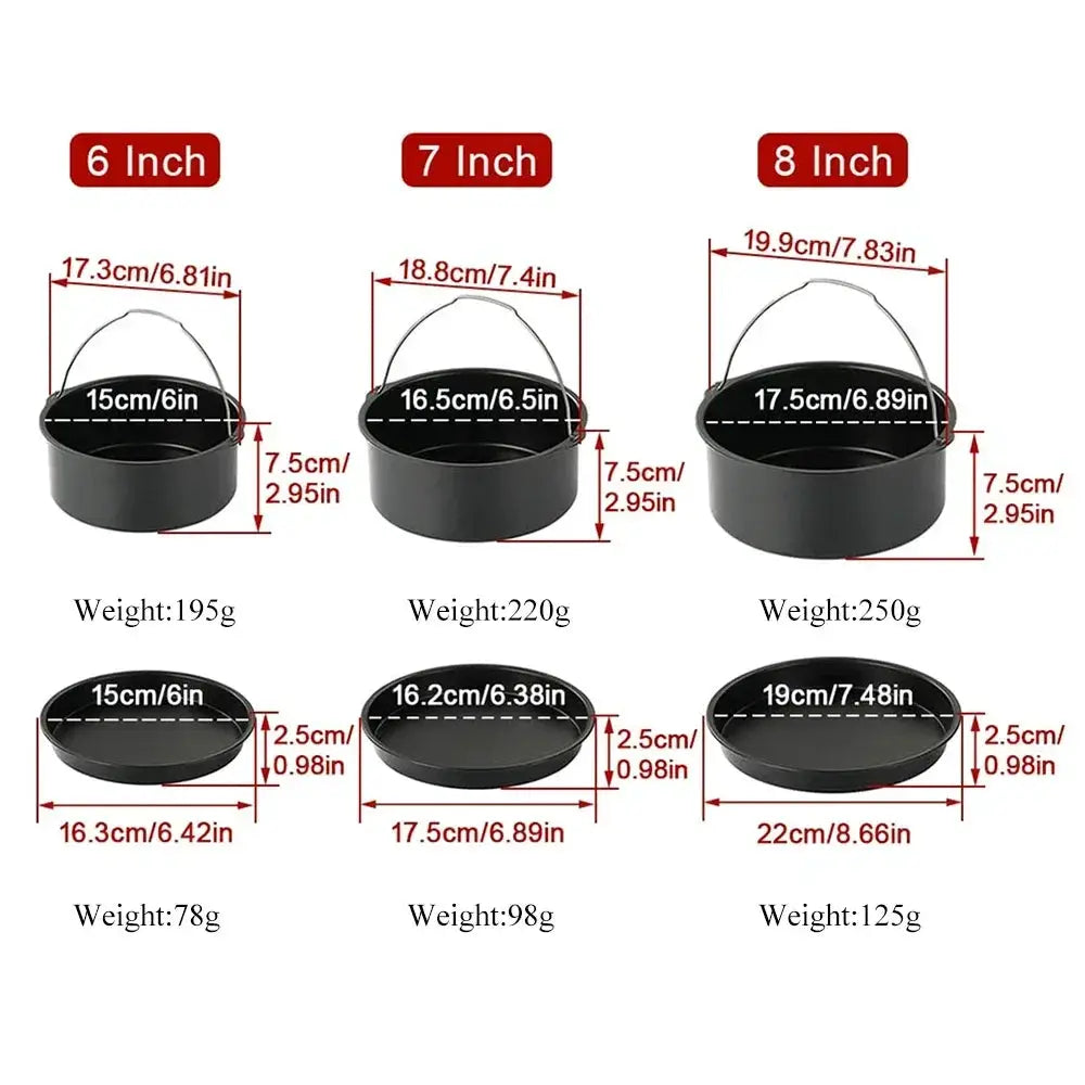 ChefCraft Round Cake Molds Set 6 7 8 Inch Nonstick Bakeware With Handles For Easy Release And Even Baking