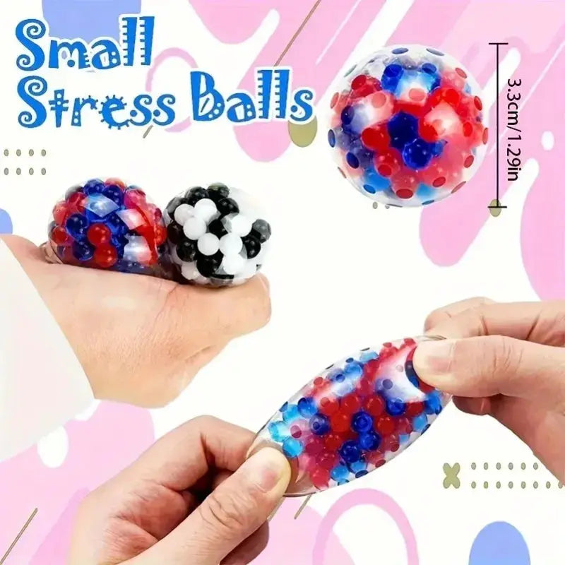Six Pack Mini Squishy Stress Balls Rainbow Set EDC Toy Sensory Fidget Balls Stress Relief Durable Non Toxic