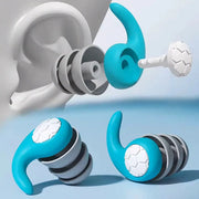 Silicone Noise Cancelling Earplugs Three Layer Noise Filter for Sleep and Swimming Waterproof