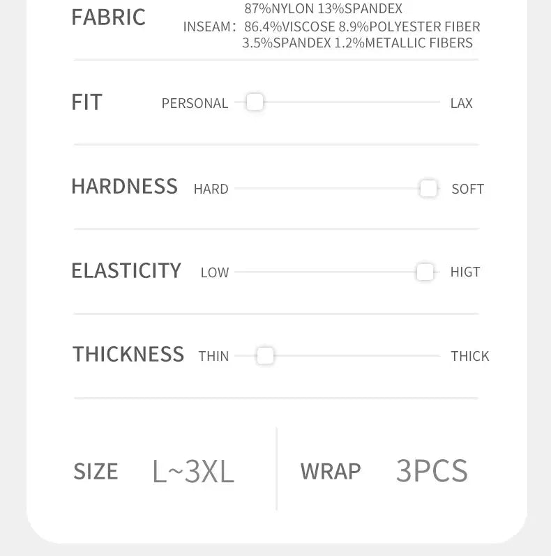 MIIOW ice silk men’s underwear boxer set, Simples Market, metal-fiber antistatic, seamless cut-hem, 3 pcs, sizes L–3XL