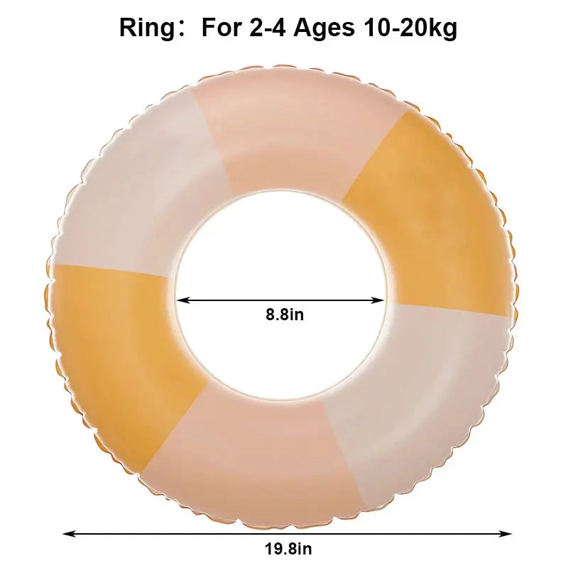 Roosin Baby Pool Float Ring Inflatable Swim Ring For Kids Under Six Safe Buoyancy Seat For Water Play