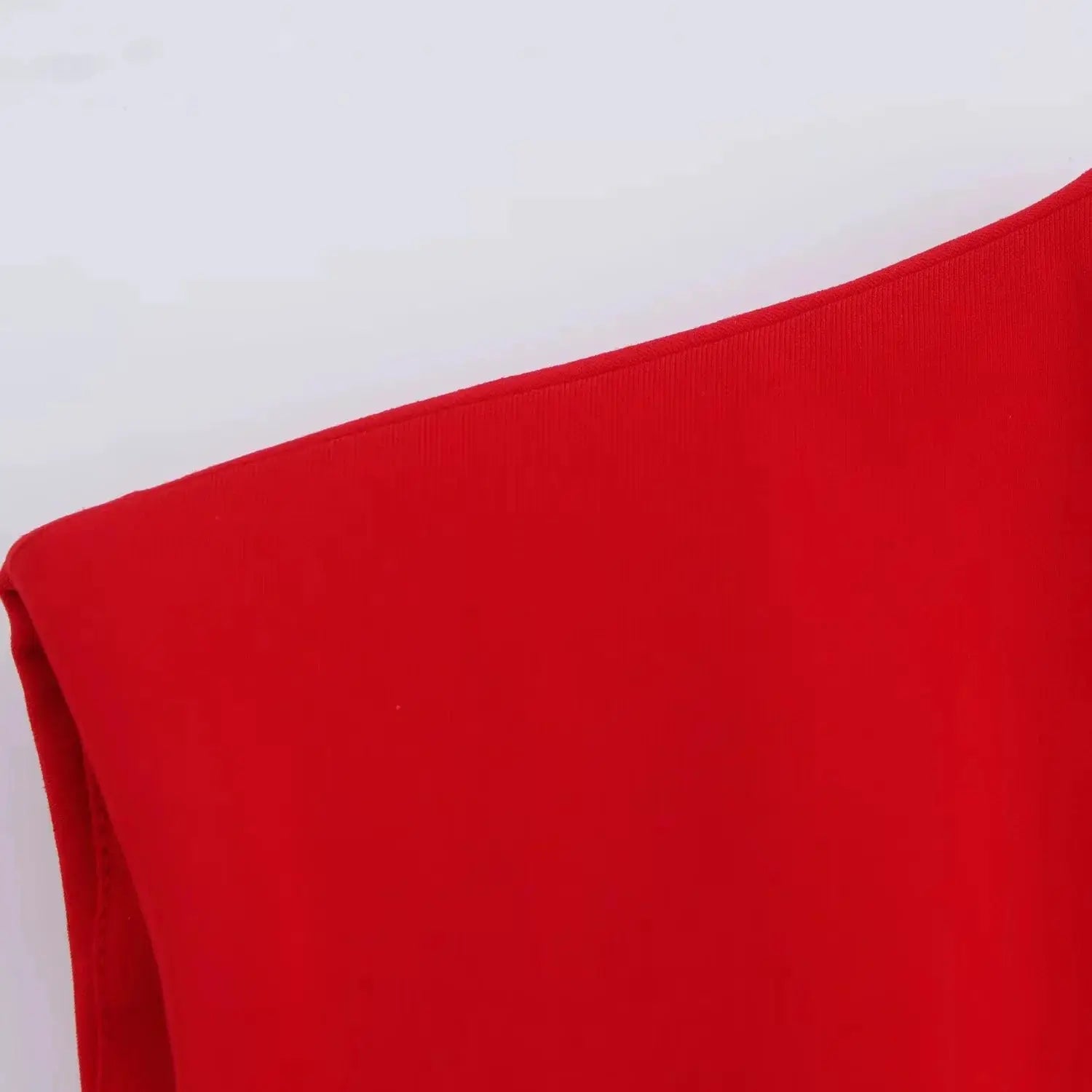 KONDALA red blazer fabric close-up showing neat stitching