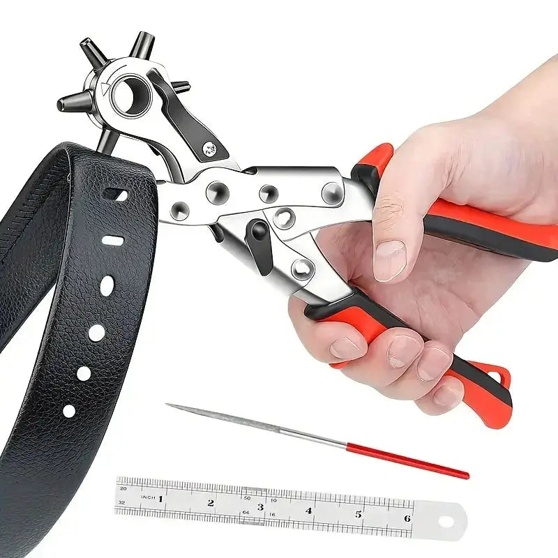 Leather Hole Punch Tool Belt Puncher Multifunctional Carbon Steel For Leather Crafting And DIY