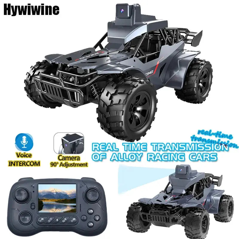 RC Car With Camera FPV Real Time Transmission LCD Remote Fast 2.4G Remote Control Car Voice Chat For Kids And Adults