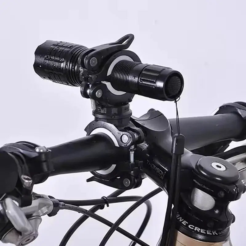 Bicycle Flashlight Holder For Mountain Bikes Night Riding Lamp Clip Secures Front Headlight