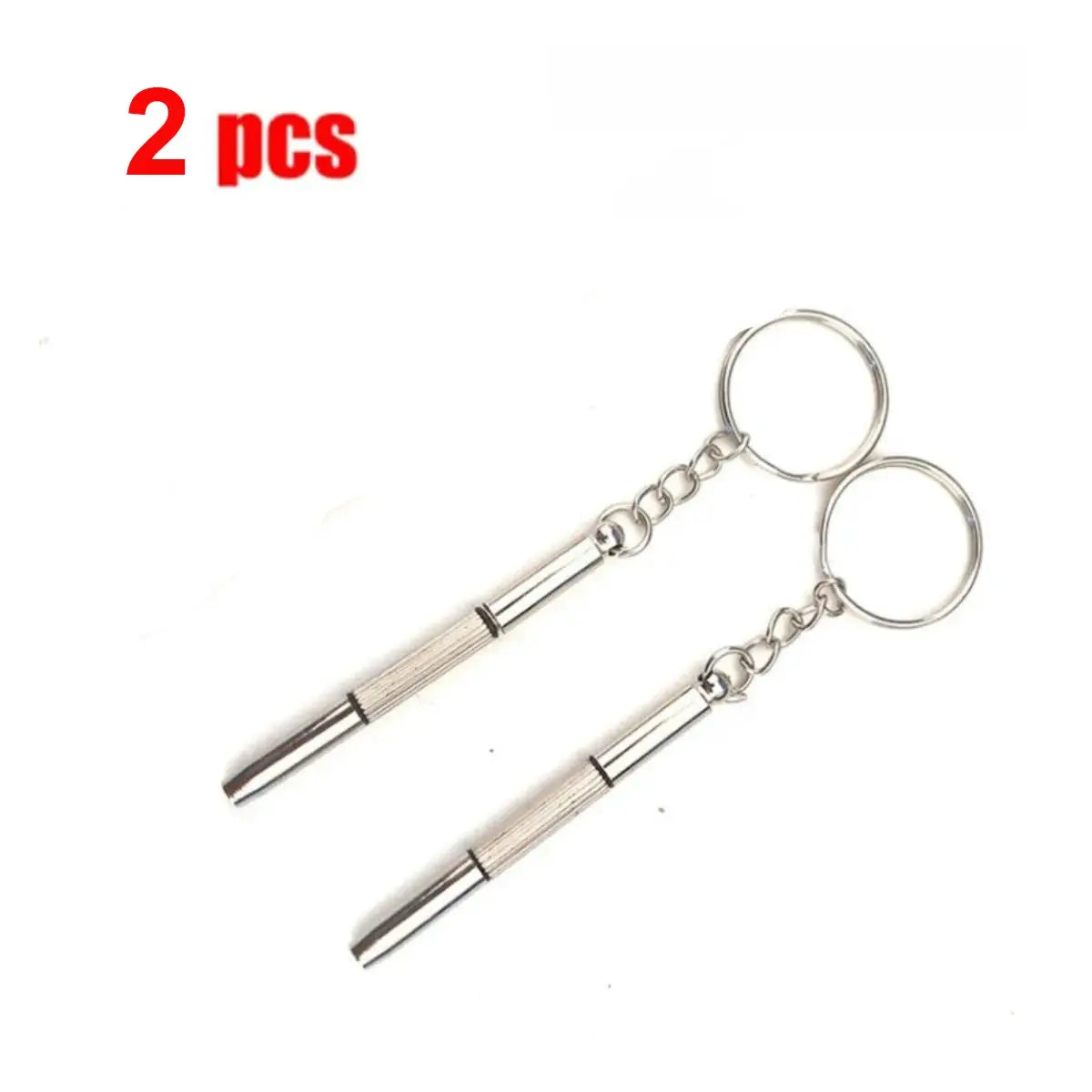 Simples Market mini eyeglass screwdriver keychain set, 2 pcs, stainless steel, portable repair tools
