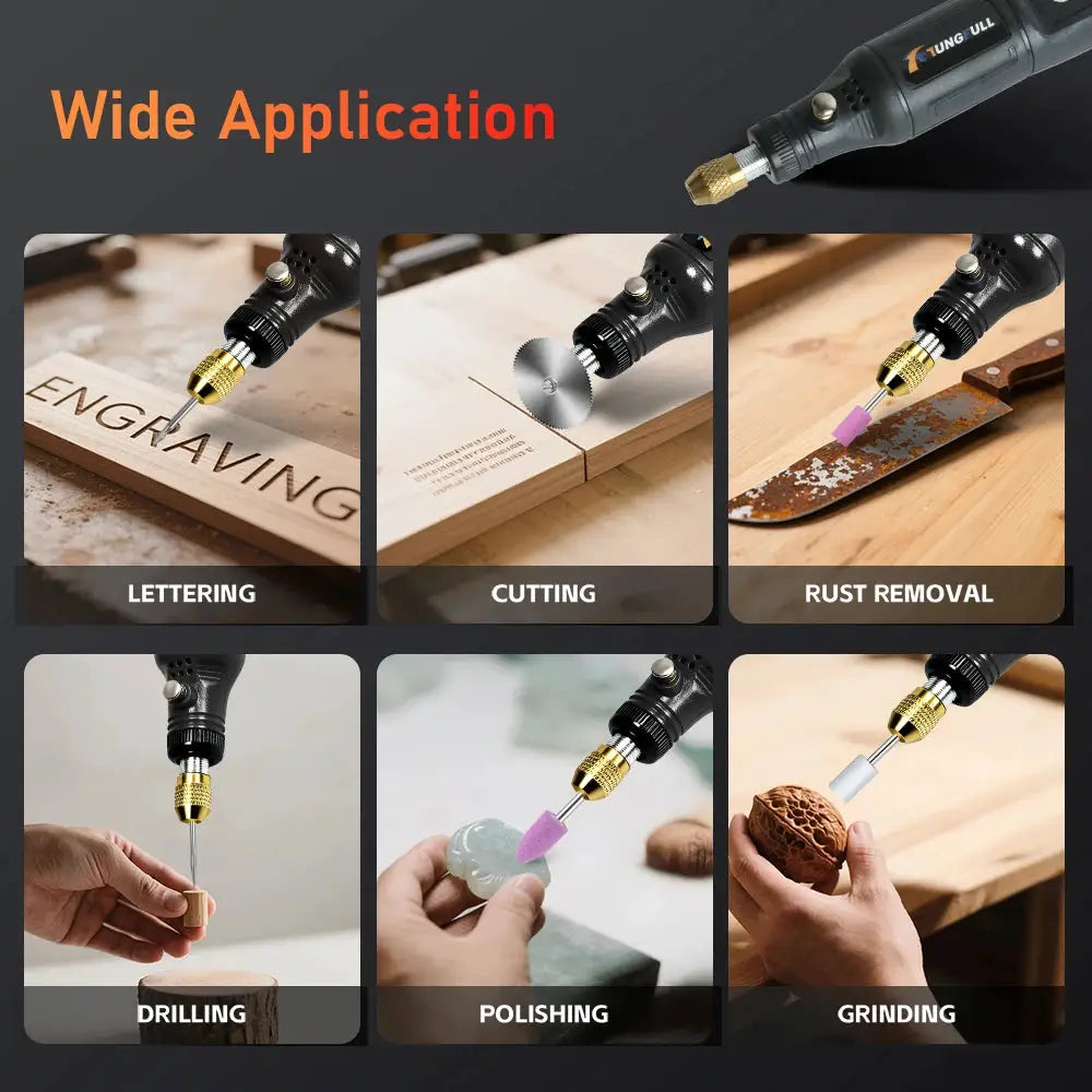 USB Wireless Mini Electric Drill Rotary Tool For Engraving Jewelry Metal Glass Portable Handheld Dremel