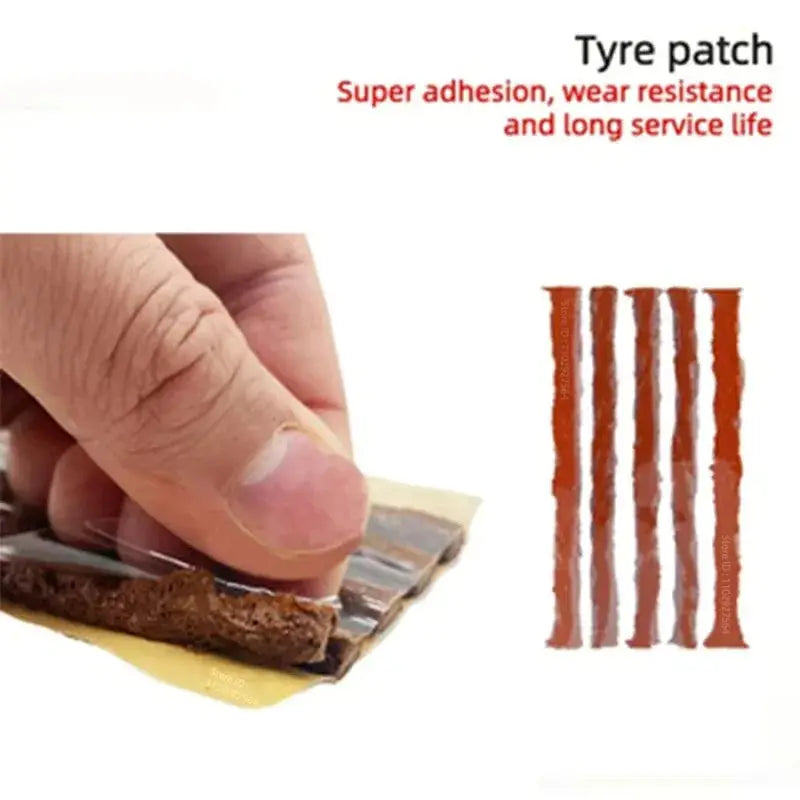 Car tire repair kit by Simples Market with rubber strips for tubeless puncture repair