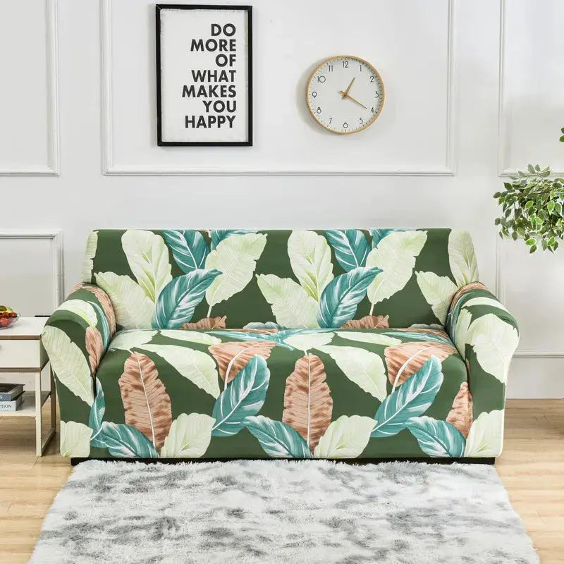 Flower Printed Elastic Sofa Cover Anti Slip Spandex Furniture Protector For Bedroom Living Room Office Decor