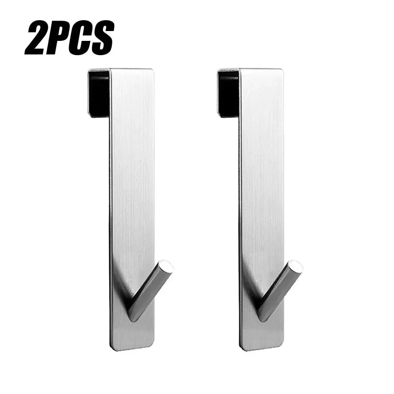 2-piece stainless steel S-shaped bathroom shower hooks for over-glass doors