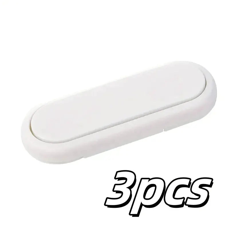 White invisible magnetic cabinet lock set, 3-piece child safety locks