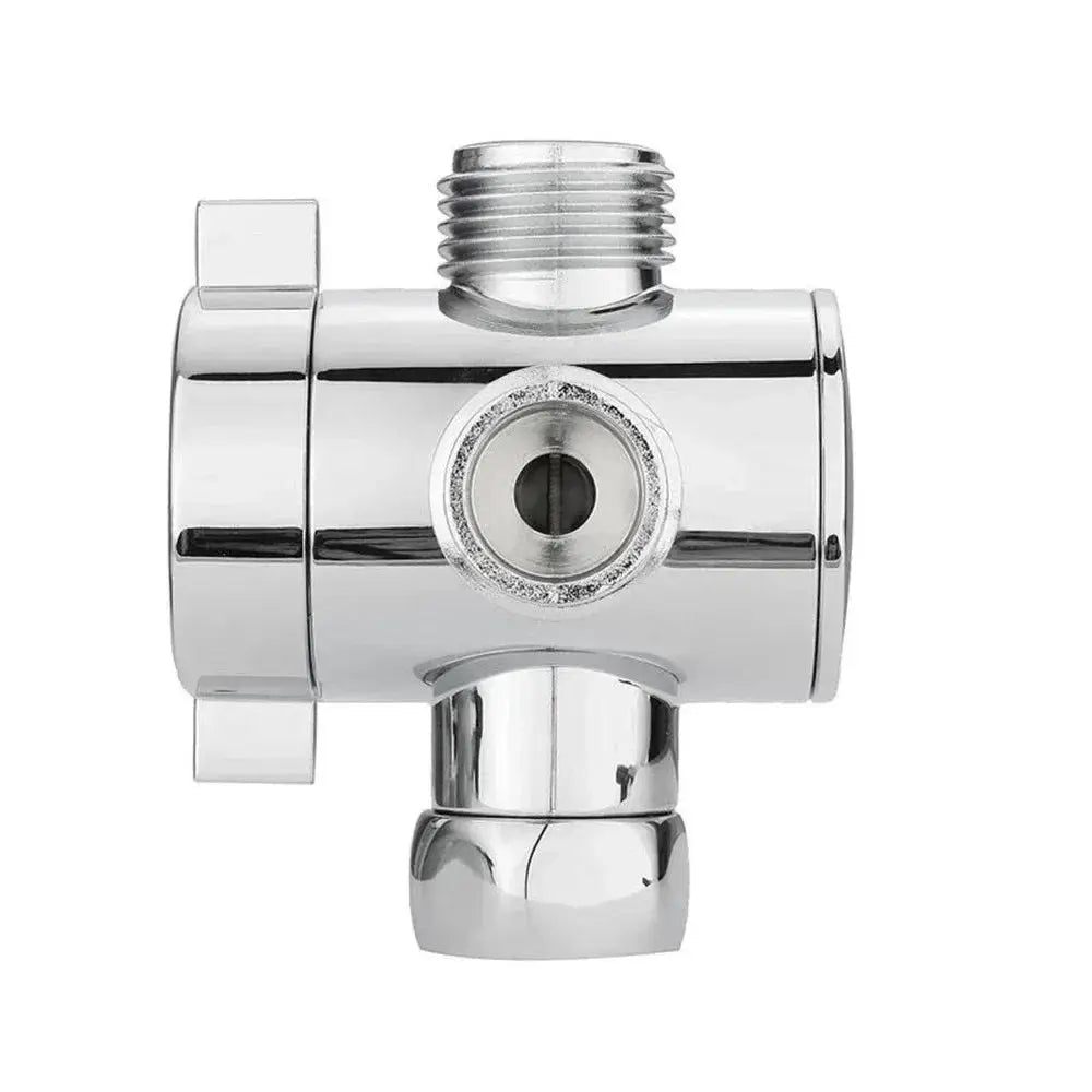 Chrome diverter valve with G1/2 connectors by Simples Market