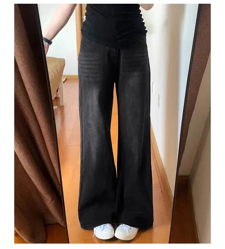 Winter Thick Fleece Jeans Velvet Plush Denim Vintage Slim Trousers
