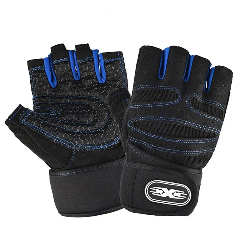 Half Finger Workout Gloves With Wrist Wrap For Men And Women For Weight Lifting Training Cycling And Motorcycling