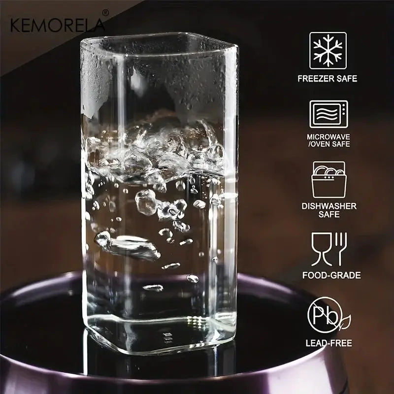 4 Pack Thin Highball Glasses 15oz And 19oz Clear Tall Drinking Glasses For Water Juice Beer Cocktails