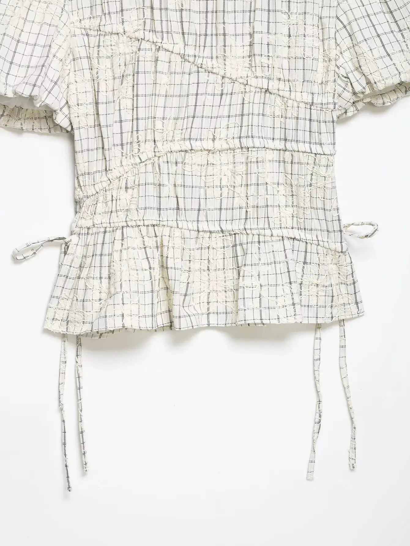 TFAFXY 2026 Summer Bow Plaid Embroidered Blouse And Midi Skirt Set Y2K