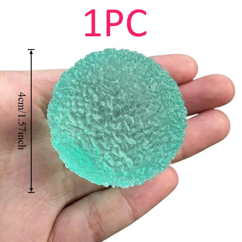 Ice Ball Maltose Squishy Toy Blue Mochi Sensory Fidget Toy Transparent Slow Rebound Decompression Toy Anti Stress