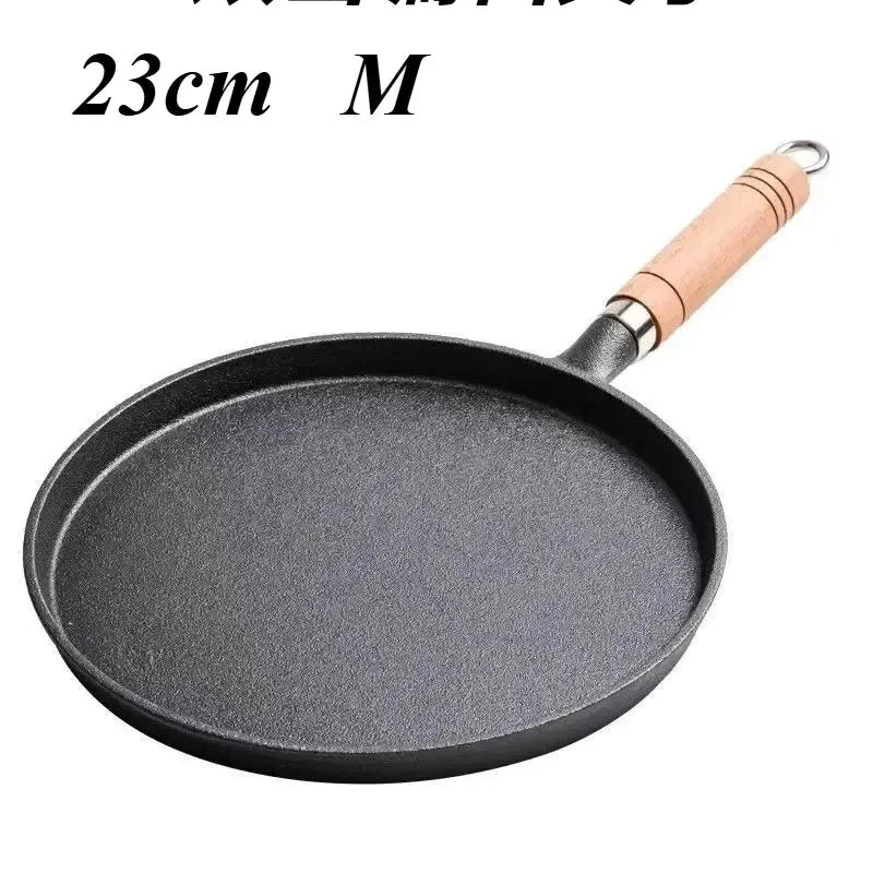 IronCraft 26cm Cast Iron Frying Pan Uncoated Natural Nonstick For Eggs Pancakes Crepes And Steaks On Gas Or Induction