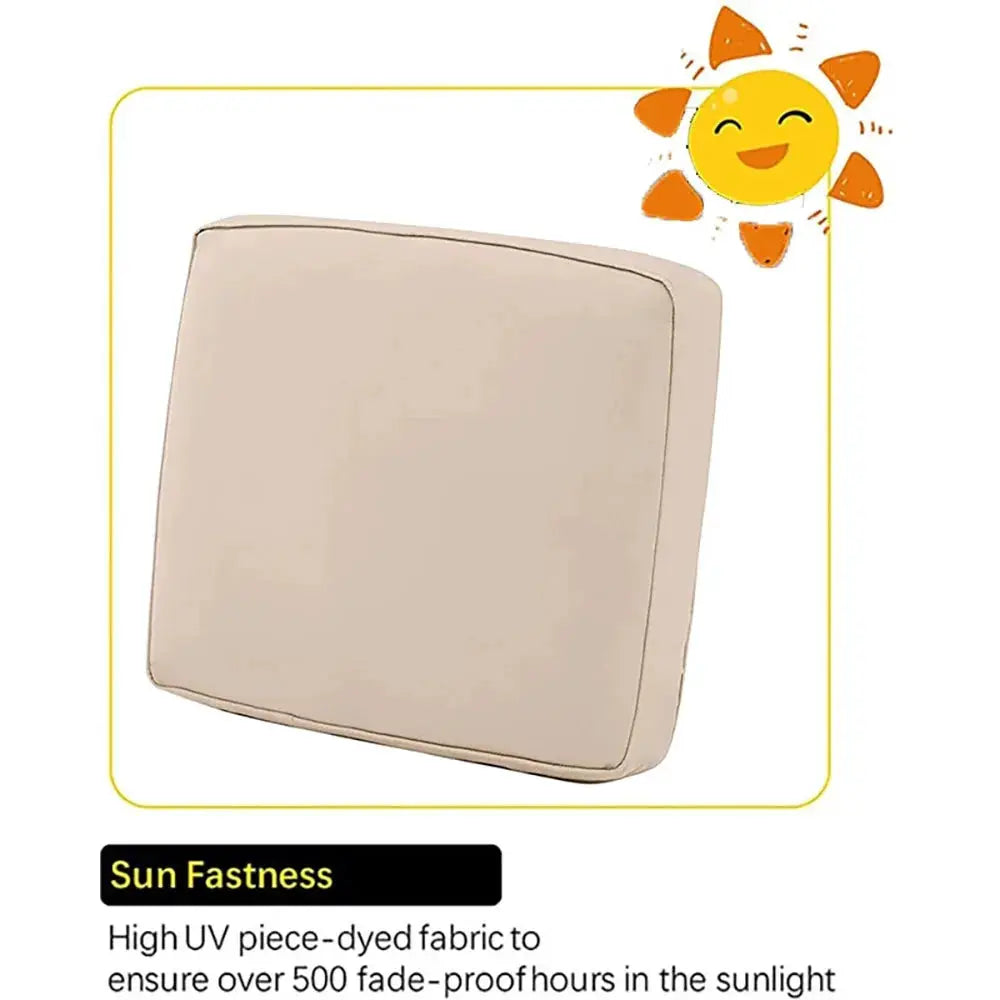 Beige outdoor sofa cushion replacement cover by Simples Market for garden chairs