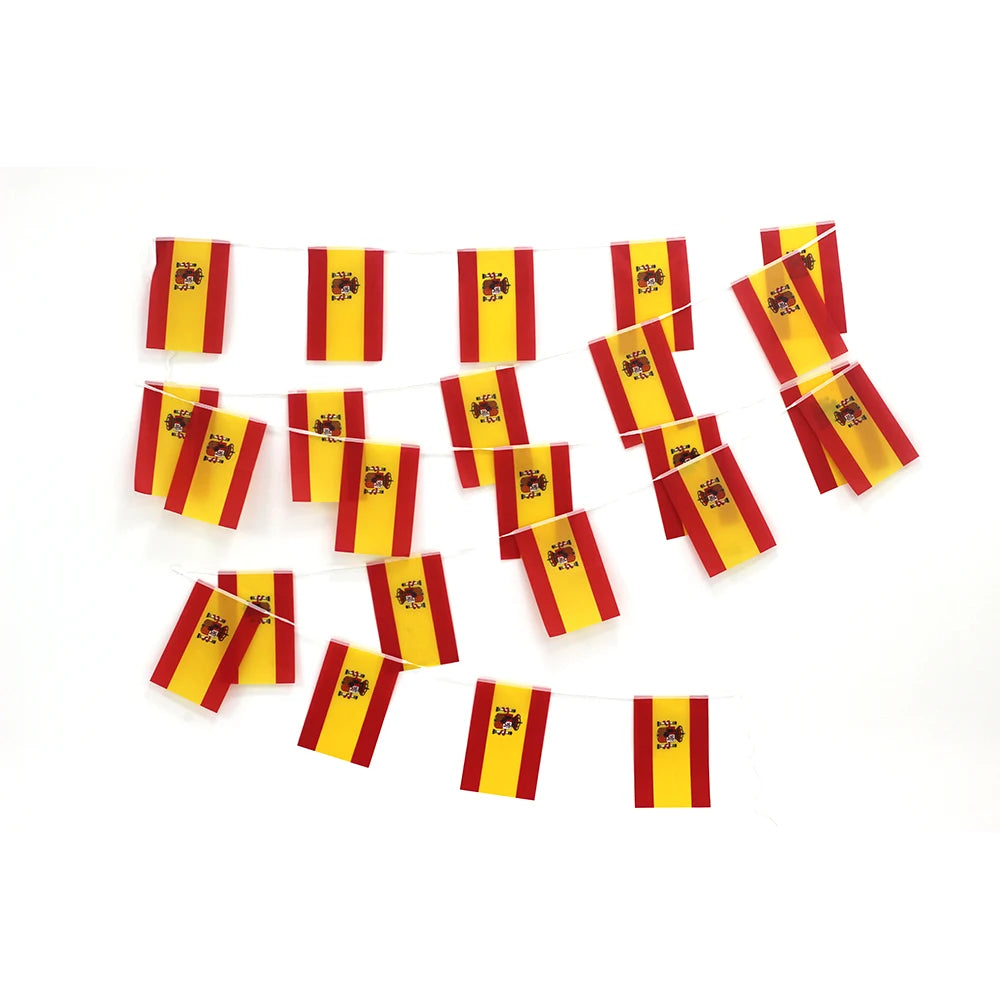 24 Pack Spanish Flags Bunting Pennant Banner 33 Feet Party Decor