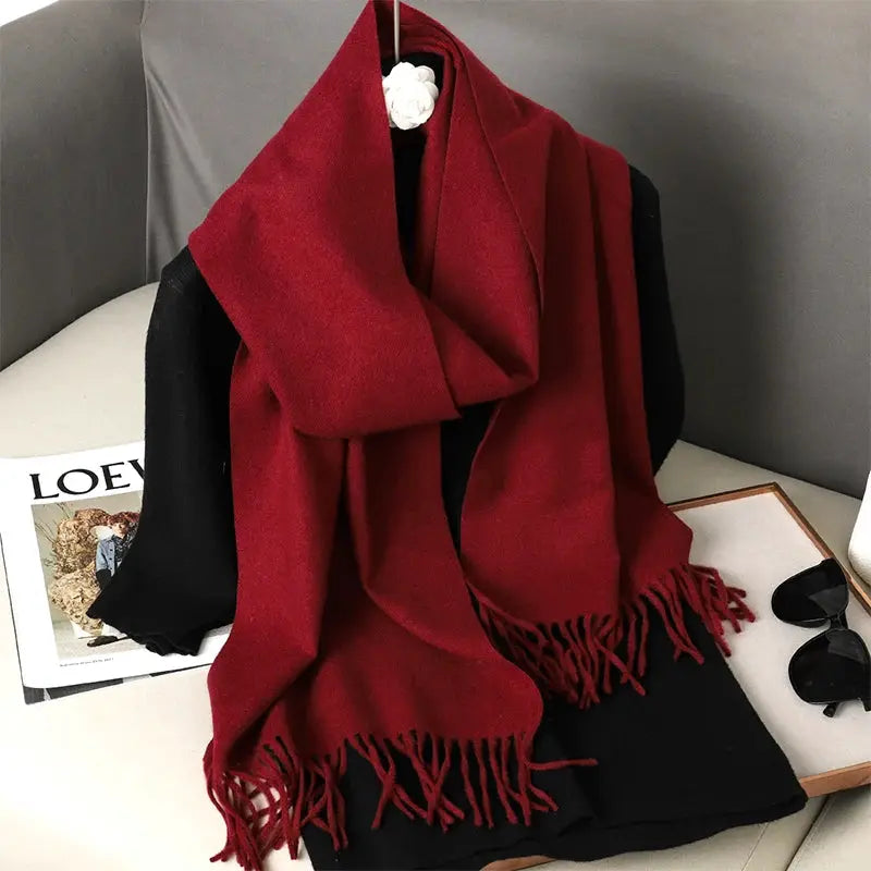 Brand 62 Womens Long Cashmere Blend Winter Scarf Hijab Shawl Wrap For Outdoor Warmth