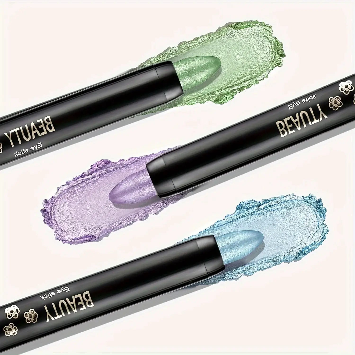 LustreLux 16 Colors Pearlescent Eyeliner Set Waterproof Long Lasting Glitter Eye Makeup