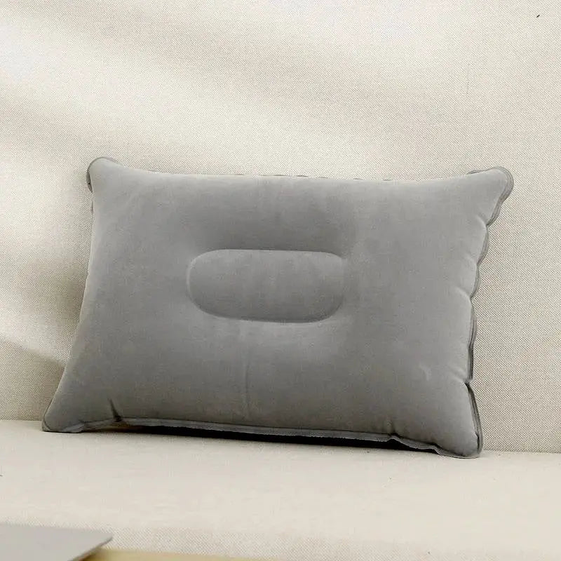 Inflatable Travel Pillow For Office Car Camping And Hiking With Ergonomic Neck And Lumbar Support