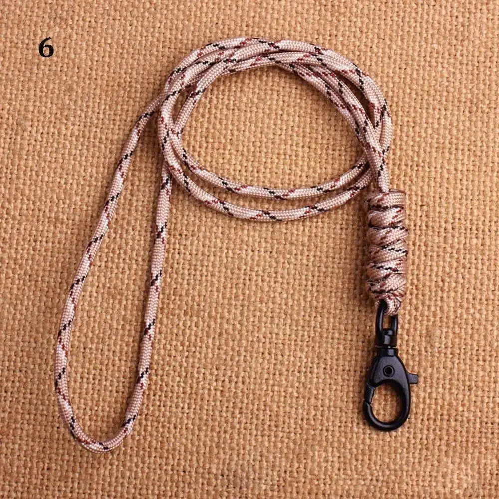 Paracord Keychain Lanyard With Rotatable Buckle High Strength Parachute Cord For Survival Backpack And Key Ring